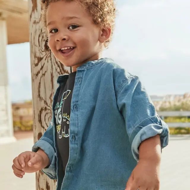 Baby 6 μηνών έως 4 ετών Πουκάμισο μακρυμάνικο τζιν