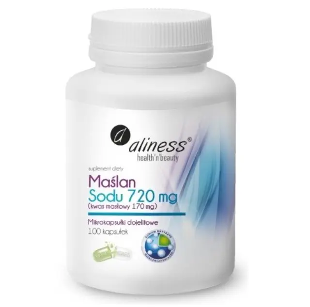 ALINESS Sodium Butyrate 720 mg (Butyric Acid 170 mg) – dietary supplement – 100 capsules