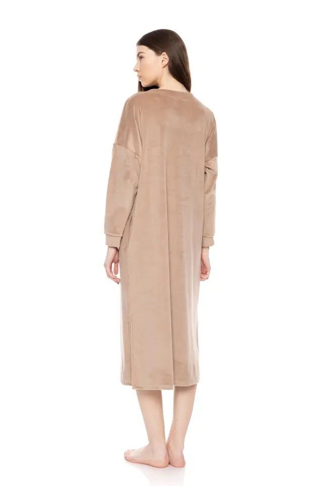 W1891 - Skin - NIGHTGOWN LONG SOFT VELVET - XL 3