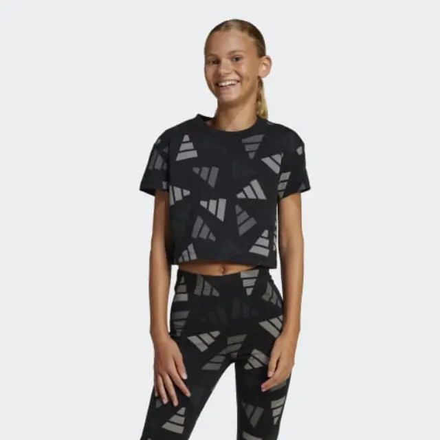 Adidas Seasonal Essentials Logo Celebration Crop Tee JI6200 - 164 2