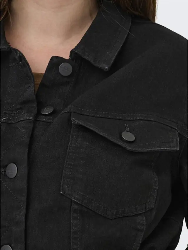 Μπουφάν denim, CARWESPA LS JACKET BLACK, Only-Carmakoma - 46 3