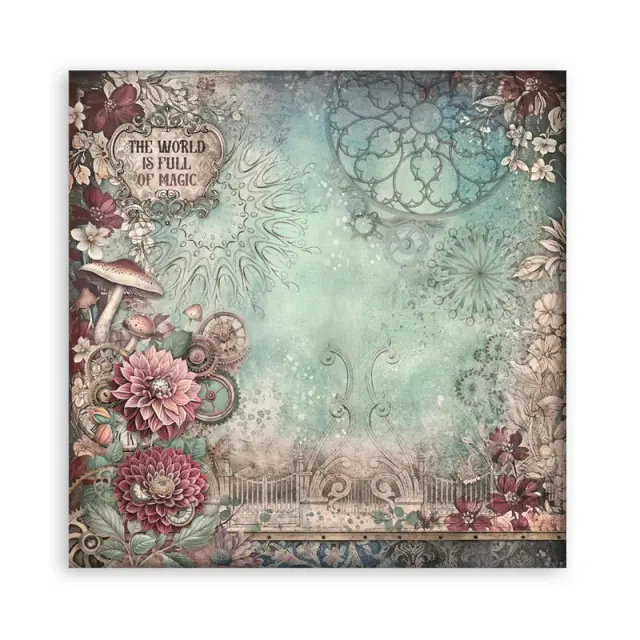 Χαρτιά scrapbooking 22τεμ μονής όψης, 20.3×20.3cm Stamperia, Master of Magic 2