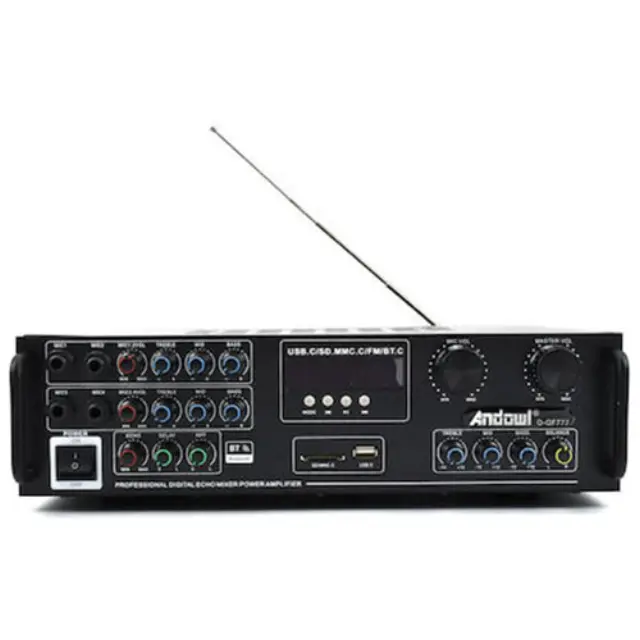 Andowl Ενισχυτής με λειτουργία Karaoke Q-GF777 σε Μαύρο Χρώμα