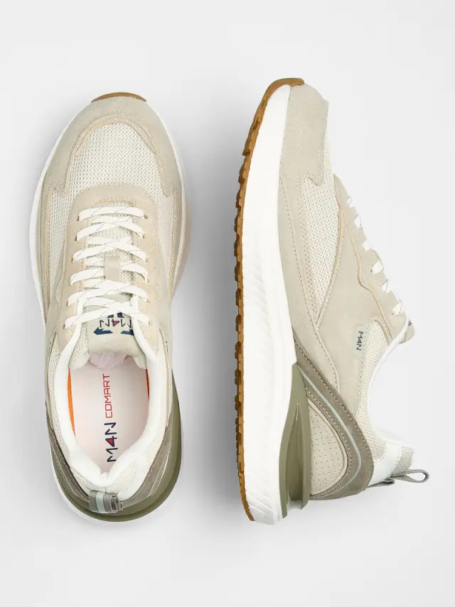 Comart Sneakers Ανδρικό ύφασμα/δέρμα Μπεζ M4N/6049 BEIGE - 40 3