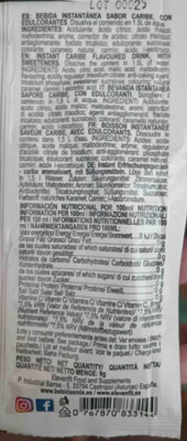Mix Χυμός Σε Σκόνη Caribe Mojito Φράουλα Χωρίς Προσθήκη Ζάχαρης 9gr 2