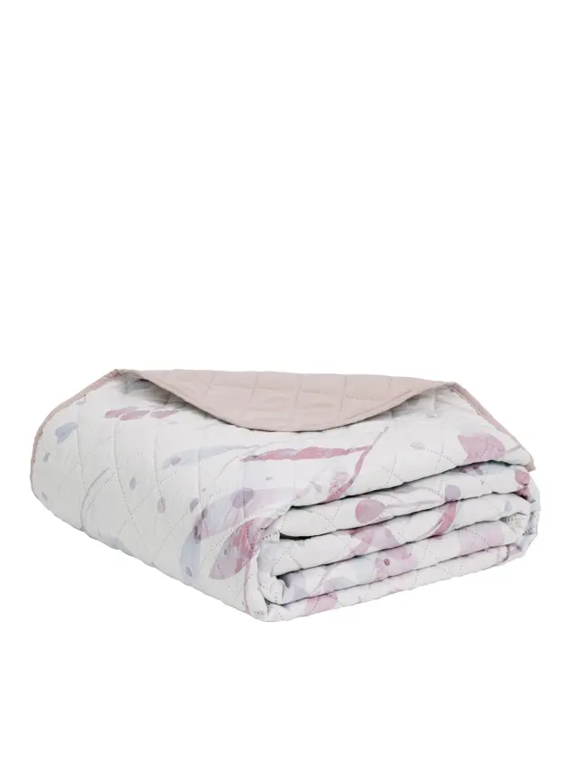Κουβερλί 160x240 Μονό Nima Caprice White-Pink 100% Microfiber 2