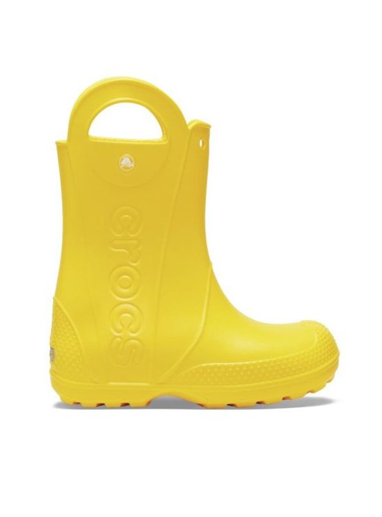 Παιδικές Γαλότσες Crocs Handle Rain K-Yellow (Μεγέθη 22-28) ΚΙΤΡΙΝΟ