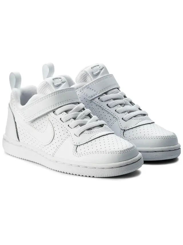 Boys' Nike Court Borough Low (PSV) Pre-School Shoe 870025-100 - 28.5