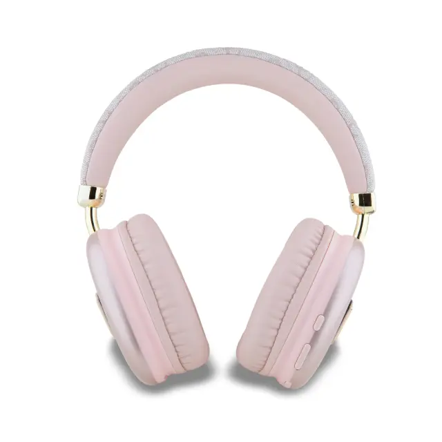 Guess PU Leather 4G Triangle Logo Wireless Headphone Pink 3