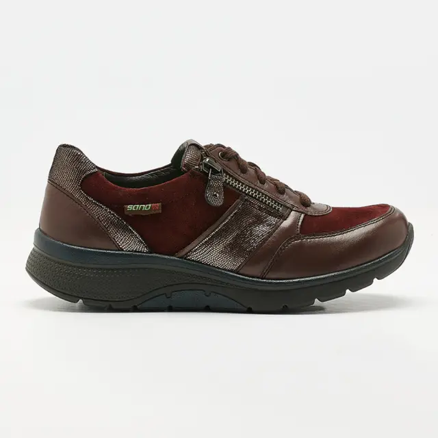 Mephisto/Sano Sneakers Γυναικείο δέρμα/δέρμα Nubuck Καφέ SAN/IZAE BROWN