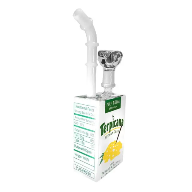 Orange Juice Glass Bong 2