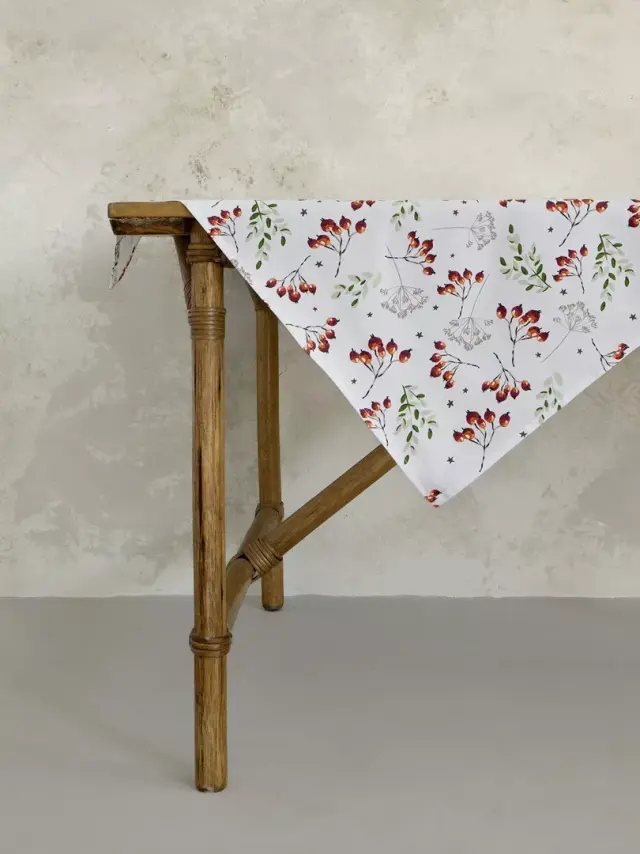 Nima Home Καρέ 85x85 - Mistletoe Λευκό, Κόκκινο, Πράσινο