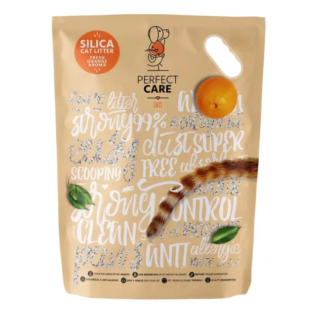 Perfect Care Άμμος Γάτας Σιλικόνης Με Άρωμα Πορτοκάλι 15L