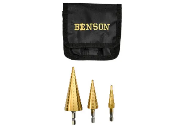 Step drill kit 3 pieces jumbo HSS tita