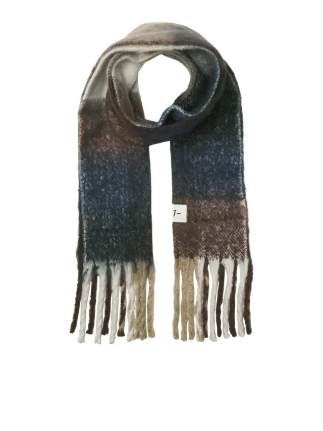 JACREST CHUNKY SCARF LN chocolate plum