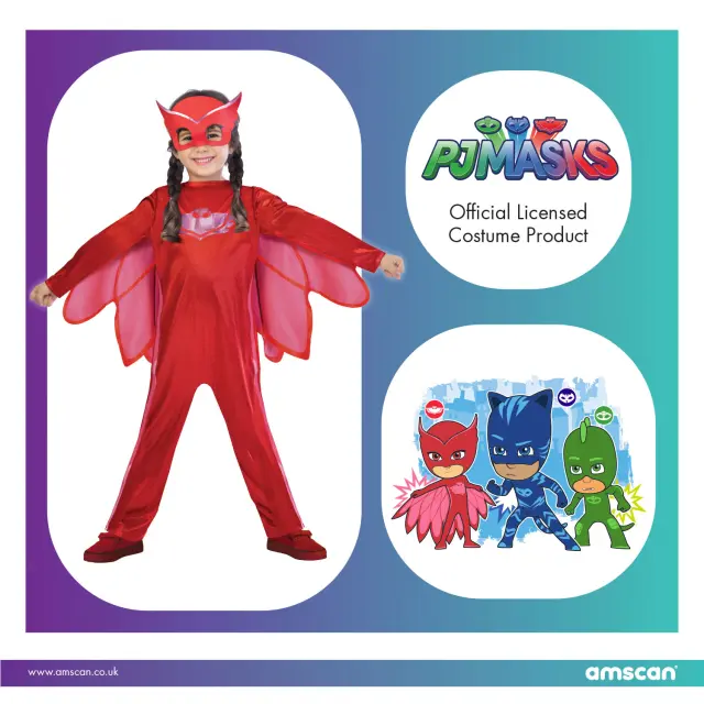 Αποκριατικη Παιδικη Στολη Pjmasks Owlette (9902947) Κόκκινο