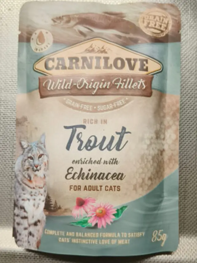 Carnilove Γάτα Φακελάκι Trout enriched with Echinacea 85gr Μονόχρωμο