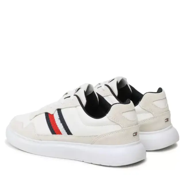 Tommy Hilfiger - Lightweight Leather Mix Cup Ανδρικά Sneakers FM0FM04427-YBS Λευκό - 42 3