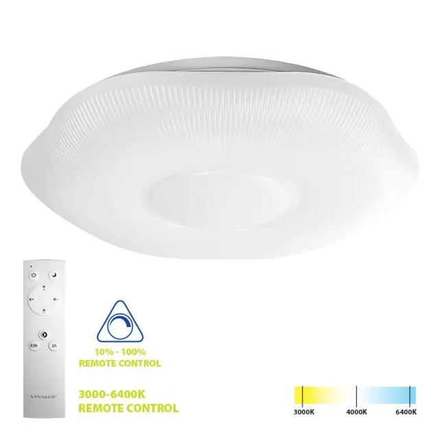 LED Φωτιστικό Οροφής Πλαφονιέρα VIOLA 60Watt CCT Dimmable με Ασύρματο Τηλεχειριστήριο VIV005266 3