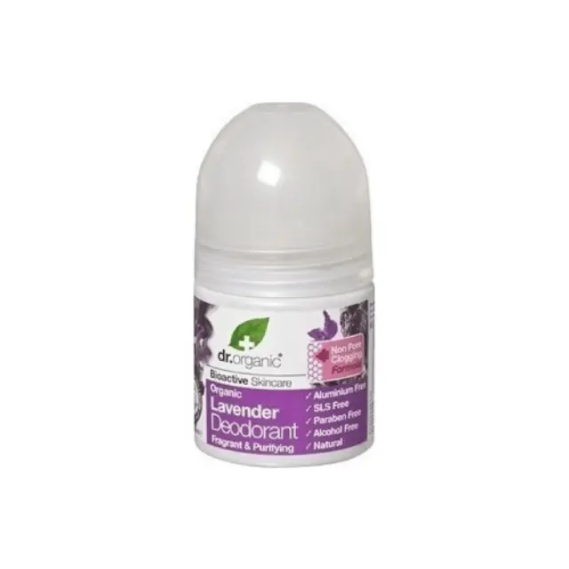 Dr.Organic Lavender Deodorant Roll-On Aποσμητικό σε Μορφή Roll-On με Βιολογική Λεβάντα, 50 ml