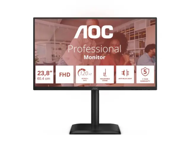 AOC Monitor 24''-FHD-IPS-120Hz USB 5Y (24E4U)