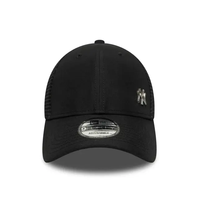 New Era New York Yankees MLB Flawless Black 9FORTY Adjustable Cap Unisex Καπέλο Polyester - Black 60667656 2