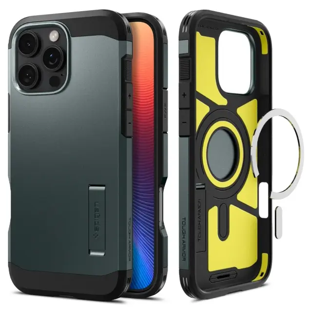 Spigen Tough Armor AI (MagFit) Back Cover Ανθεκτικό Gunmetal (iPhone 16 Pro)