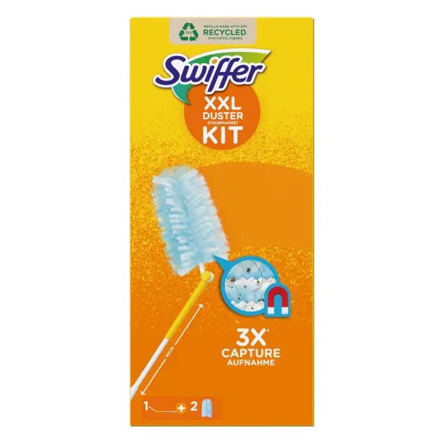 SWIFFER Duster Kit XXL Λαβή Σπαστή +2 Ανταλλακτικά
