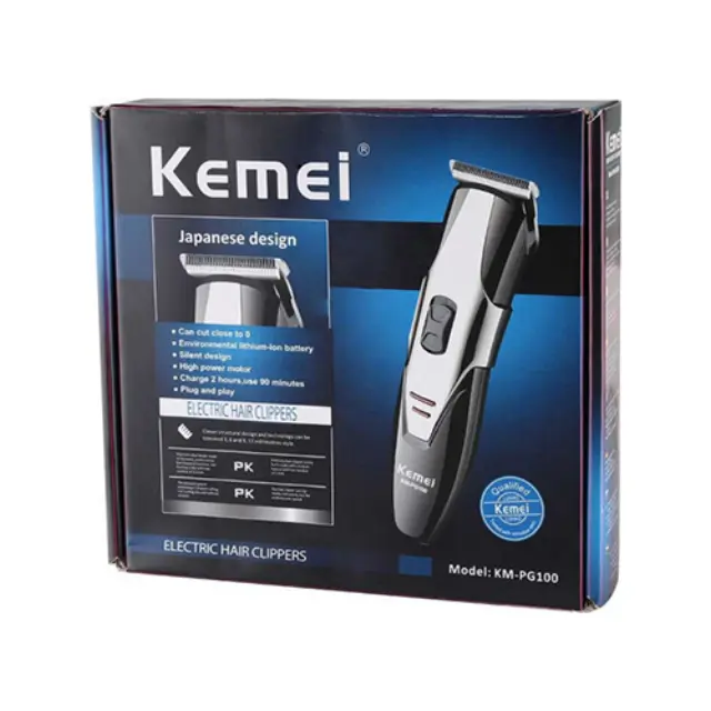 Kemei Επαναφορτιζόμενη Κουρευτική Μηχανή Μαύρη KM-PG100 3
