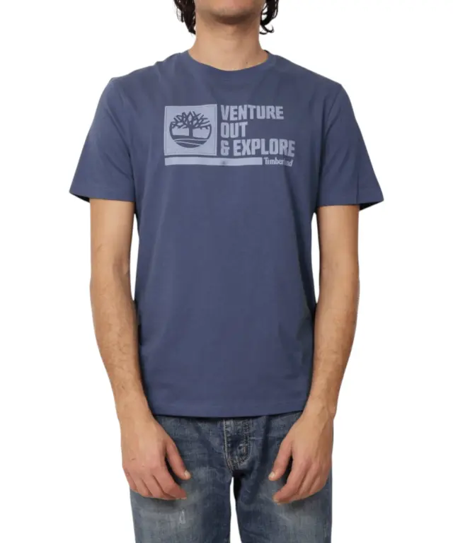 Timberland - Ανδρικό T-shirt Front Graphic S/S Tee TB0A4275-EYO Μπλε - S