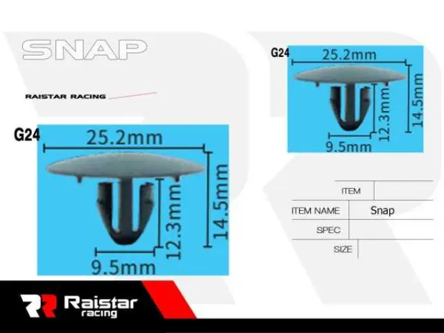 Σετ συνδετήρες αυτοκινήτου - 10pcs - R-F16101-24 - 180870 2