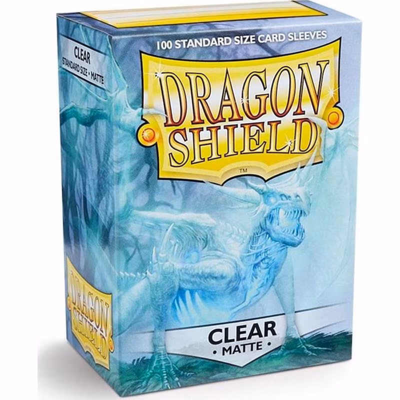 Dragon Shield Standard Sleeves - Matte Clear (100 Sleeves)