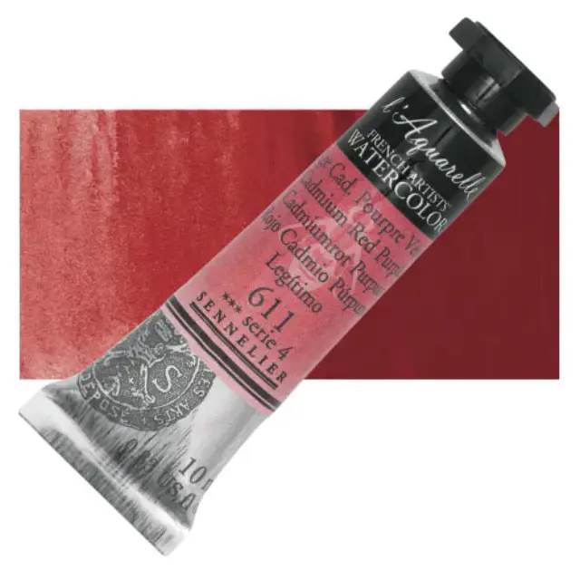 Χρώμα Ακουαρέλας Sennelier l Aquarelle Σωληνάριο 10ml - 611 Cadmium Red Purple