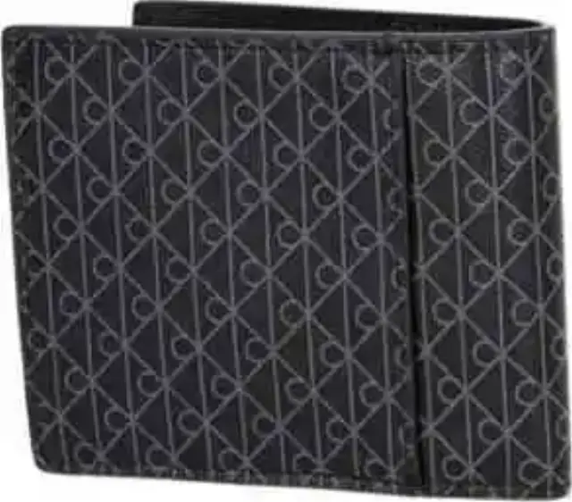 Calvin Klein Ανδρικό Μεσαίο Πορτοφόλι Coated EW Bifold w/ COIN Μαύρο 2