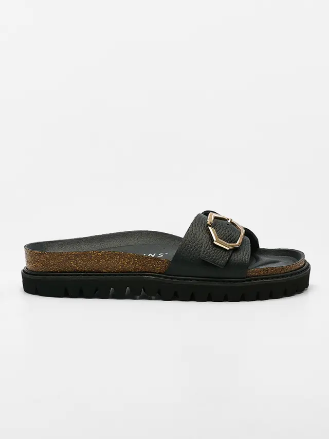Genuins Πέδιλα Γυναικείο δέρμα Μαύρο GEN/MATILDA G106514 BLACK 2