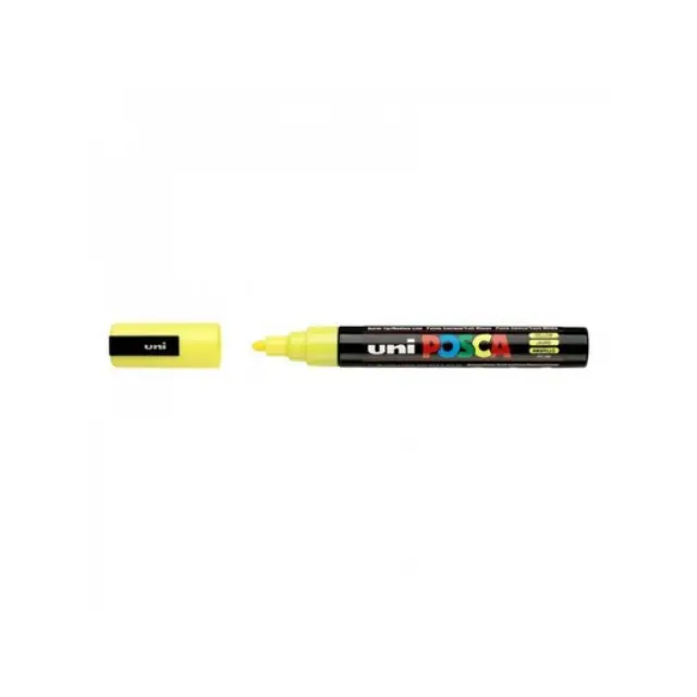 Μαρκαδόρος Σχεδίου Uni Posca PC-5M Medium με πάχος μύτης 1.8-2.5mm - YellowPC-5M YELLOW
