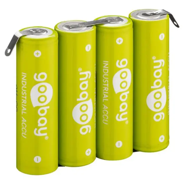 Επαναφορτιζόμενη μπαταρία 4.8V 2100mAh AA (Mignon) Ni-MH με λαμάκια.