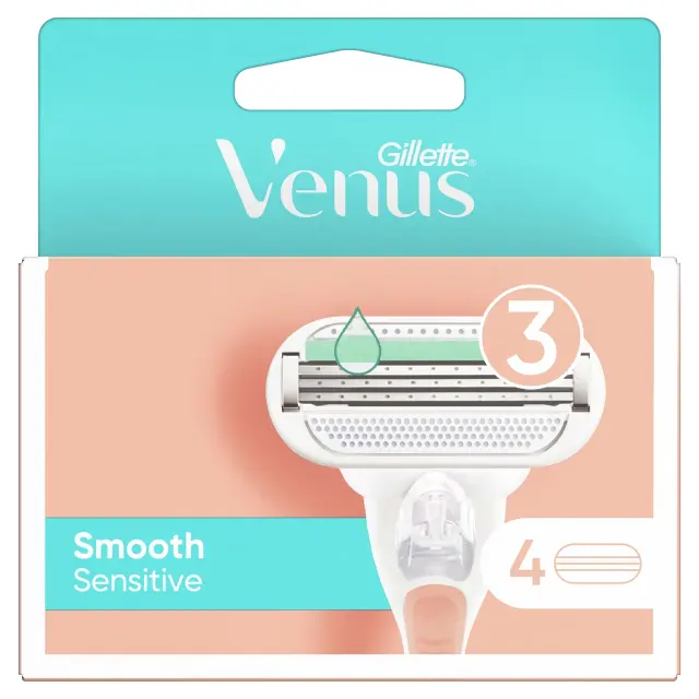 Gillette Woman Ανταλλακτικά Ξυραφάκια Venus Smooth Sensitive Blister 4 Tεμαχίων