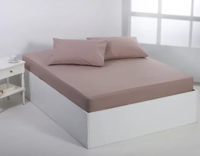 Βαμβακερό σεντόνι essentials (105cm x 200cm + 35cm) mashroom - -