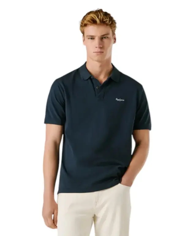 Pepe Jeans - Ανδρικό T-shirt Polo Oscar PM5400087-594 Μπλε Σκούρο 2