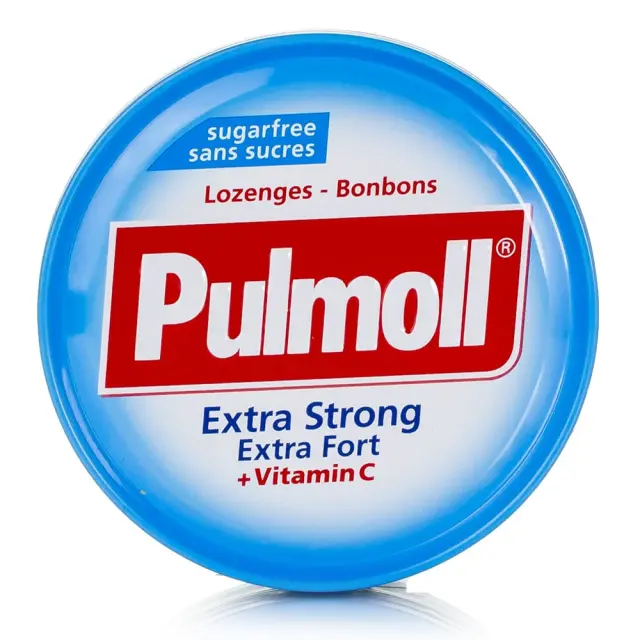 Pulmoll Extra Stront Fort Vitamin C Καραμέλες για Παιδιά για Ξηρό και Παραγωγικό Βήχα χωρίς Γλουτένη Μέντα 45gr 50τμχ