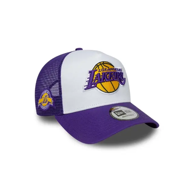 New Era Adult NBA Side Patch Los Angeles Lakers Trucker Cap Άσπρο - Μωβ 60667463 (New Era) - One Size