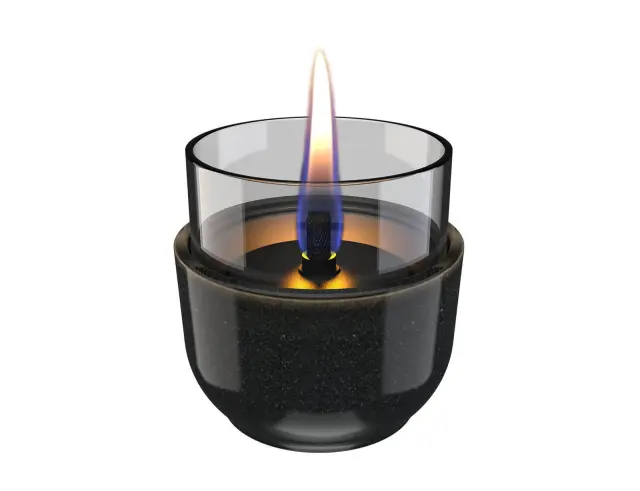 Επιτραπέζια Εστία Φωτιάς Violet 8 Reactive Glaze Tenderflame με διάρκεια καύσης 3 - 4 ώρες, χωρητικότητα δεξαμενής 150ml και διαστάσεις 8.3x8cm - Black TF-600271