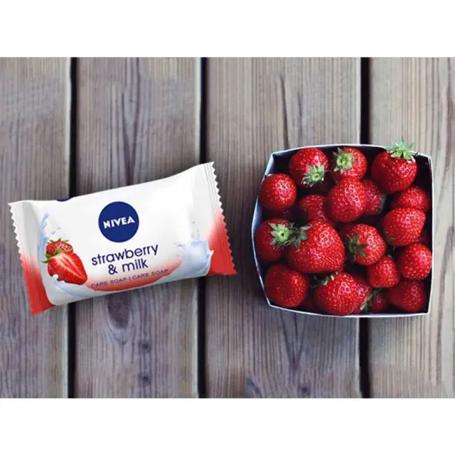 Nivea Κρεμοσάπουνο Strawberry + Milk 90gr 2
