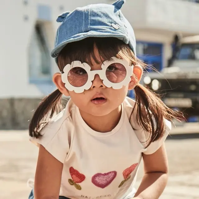 Baby 6 μηνών έως 4 ετών Καπέλο αυτάκια τζιν ανοιχτό - 48cm