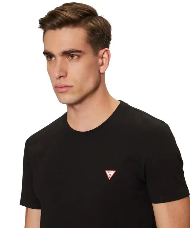 Guess - Ανδρικό T-shirt Short Sleeved Slim Fit M2YI24J1314-JBLK Μαύρο 2