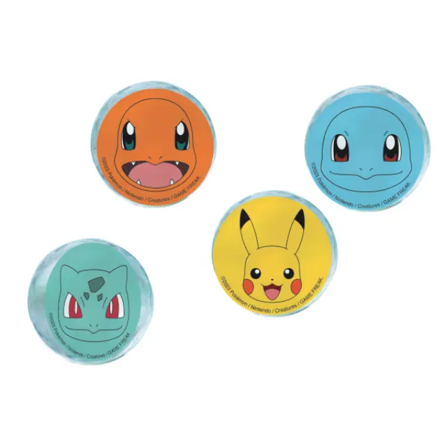 Τρελομπαλάκια Bounce Balls Pokémon 2024 - 4 εκ / 4 τμχ