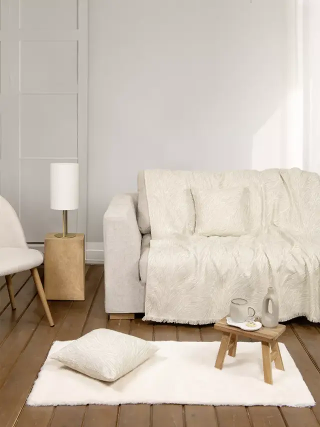 Ριχτάρι Διθέσιο 180x240 Nima Moca Ivory 55% Chenille-25% Cotton-20% Polyester