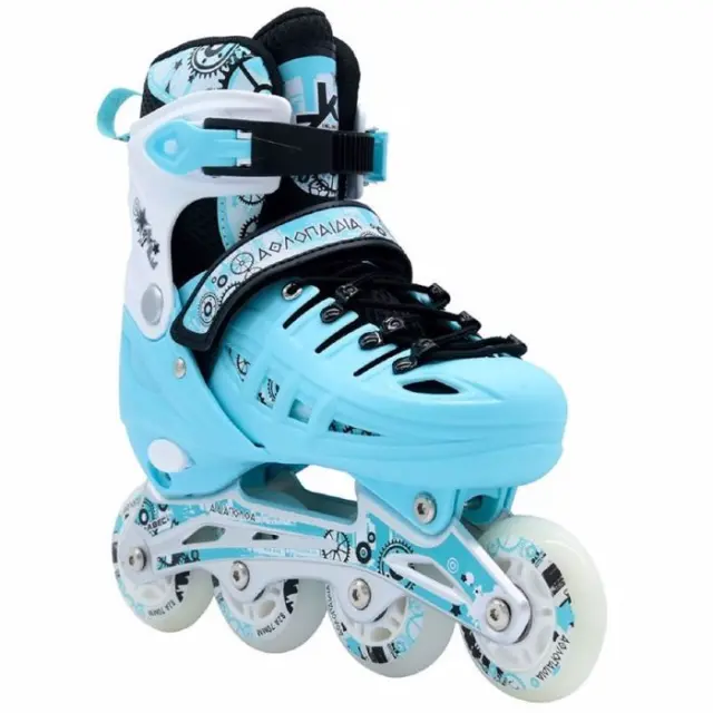 ΑΘΛΟΠΑΙΔΙΑ Inline Αυξομειούμενα Rollers Μέντα 3 σε 1 Παιδικά (002.10305-MN) - 31-34 2