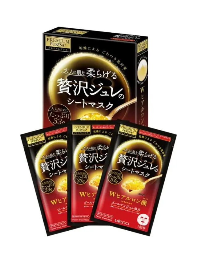 Premium Puresa Golden Jelly Mask Hyaluronic Acid - Μάσκα ομορφιάς με υαλουρονικό (3τμχ) 2